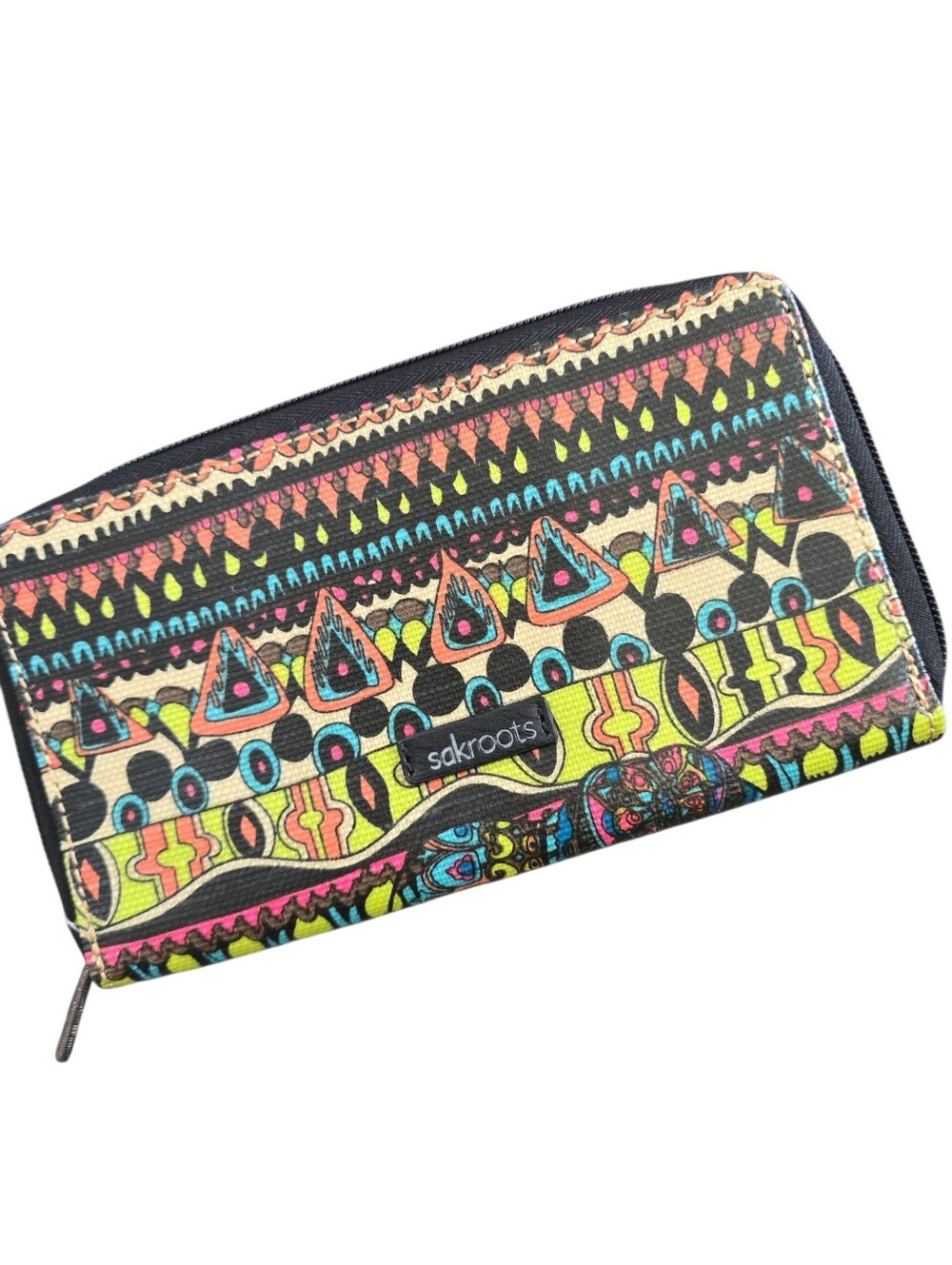 Sakroots Artist Circle Zip Around Wallet Boho Tribal Print NWOT - Picture 2 of 5